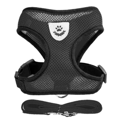 Adjustable Mesh Cat Harness Vest with Leash - Perfect for Small and Medium Pets!